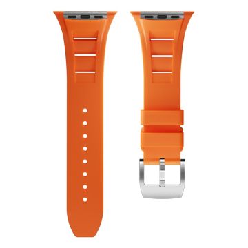 KALEBOL Apple Watch Ultra 2 Ultra 49mm / Series 9 8 7 45mm / SE (2023) SE (2022) SE 6 5 4 44mm kelloranneke - Oranssi / Hopea Solki