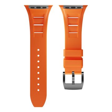 KALEBOL Apple Watch Ultra 2 Ultra 49mm / Series 9 8 7 45mm / SE (2023) SE (2022) SE 6 5 4 44mm kelloranneke - Oranssi / Musta Solki