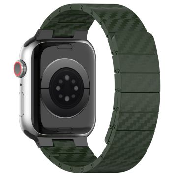 KALEBOL KLB-XWCX-001 Apple Watch Series 49mm - 45mm - 44mm - 42mm magneettinen kolhunkestävä ranneke - Vihreä