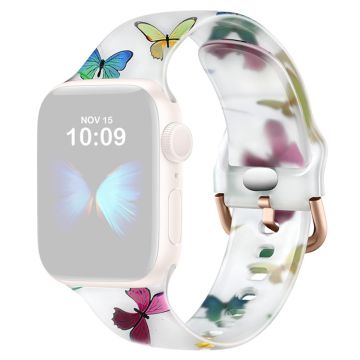 Apple Watch Ultra 2 Ultra 49mm / 9 8 7 45mm / 6 5 4 SE (2022) / (2023) / SE 44mm / 3 2 1 42mm Silikonihihna Kellon ranneke - Kuviomuotoilu