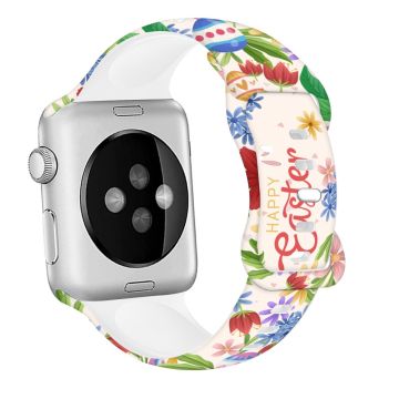 Apple Watch Ultra 2 Ultra 49mm / 9 8 7 45mm / 6 5 4 SE (2022) / (2023) / SE 44mm / 3 2 1 42mm Kuvio Silikoninen kellonauha - Pääsiäiskuvio 5