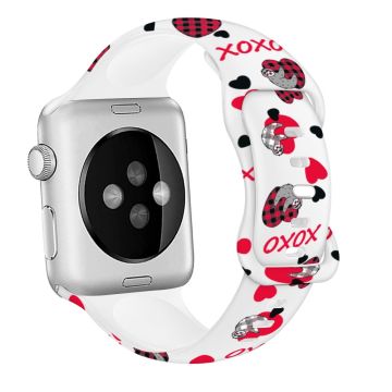 Apple Watch Ultra 2 Ultra 49mm / 9 8 7 45mm / 6 5 4 SE (2022) / (2023) / SE 44mm / 3 2 1 42mm Kuvio Silikoninen kellonauha - Panda / Valkoinen 01