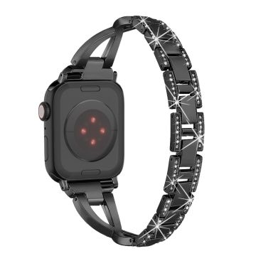 Apple Watch Series 49mm - 45mm - 44mm - 42mm Cross Design -ranneke - Musta