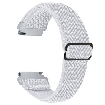 Verizon GizmoWatch 2 Elastinen rannepanta Nylon-kellohihna aaltoileva kuvio Design - Whiite