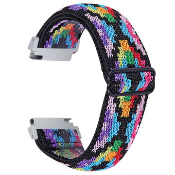 Verizon GizmoWatch 2 korvaava Nylon-kellohihna Jacquard Elastinen rannehihna - Tyyli F