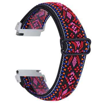 Verizon GizmoWatch 2 korvaava Nylon-kellohihna Jacquard Elastinen rannehihna - Tyyli G