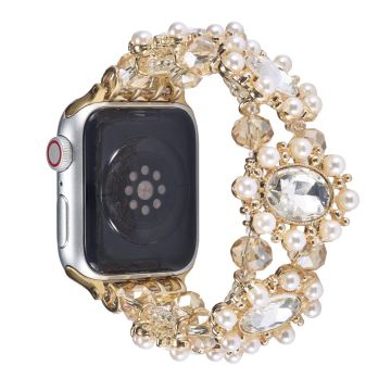 Apple Watch Series 49mm - 45mm - 44mm - 42mm Pearl Bracelet -kellonauha - ruusukulta - Ruusukulta