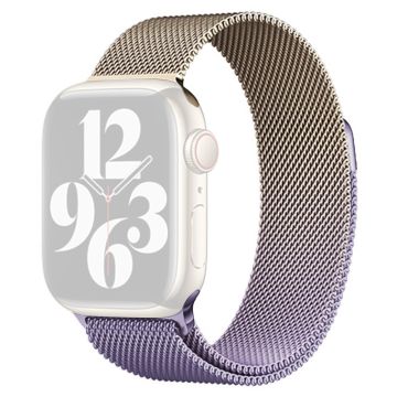 Apple Watch Series 49mm - 45mm - 44mm - 42mm Milanese Mesh -kellonauha - Kulta + Laventeli