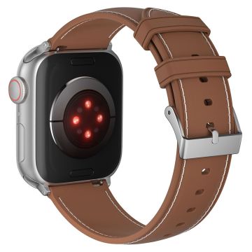 Apple Watch Series 49mm - 45mm - 44mm - 42mm joustava rannehihna - Ruskea