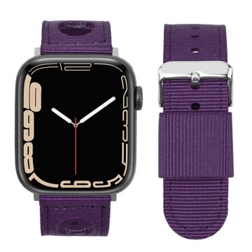 Apple Watch Series 49mm - 45mm - 44mm - 42mm vedenpitävä nailonranneke - Violetti