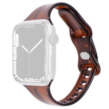 Apple Watch Series 41mm - 40mm - 38mm silikoninen kellonauha säädettävä hihna - Ruskea