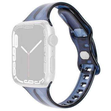 Apple Watch Series 41mm - 40mm - 38mm silikoninen kellonauha säädettävä hihna - Safiiri