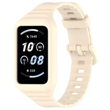 Honor Band 9 korvaava kellonauha silikonihihna ja suojakotelo - Beige