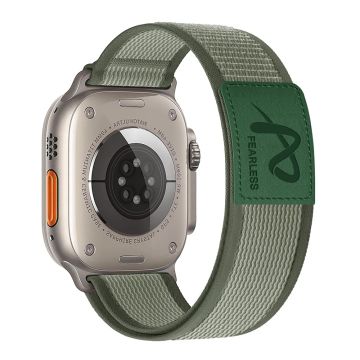 Apple Watch Series 49mm - 45mm - 44mm - 42mm nailonranneke - Männyn Neulasen Vihreä