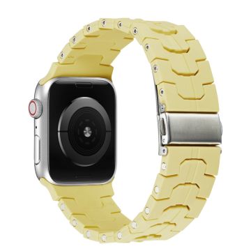 Apple Watch Series 49mm - 45mm - 44mm - 42mm silikoninen ranneke - Keltainen