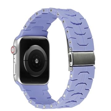 Apple Watch Series 49mm - 45mm - 44mm - 42mm silikoninen ranneke - Vaaleanvioletti