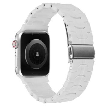 Apple Watch Series 49mm - 45mm - 44mm - 42mm silikoninen ranneke - Valkoinen