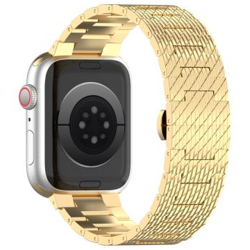 Apple Watch Series 49mm - 45mm - 44mm - 42mm kellon rannerengas ruostumattomasta teräksestä - Kulta