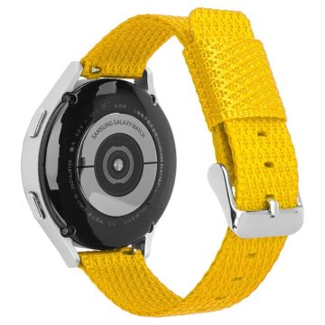 Huawei Watch GT 3 42mm / Watch GT 3 Pro 43mm rannehihna 20mm Tekstuuri Nylon rannehihna - Keltainen / Keltainen