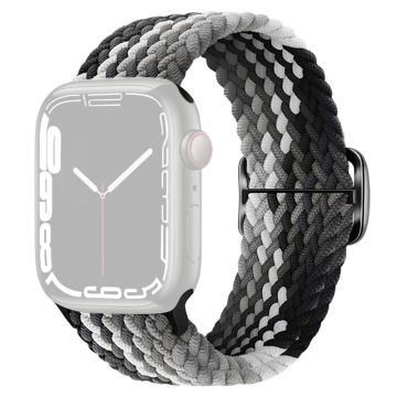 Apple Watch Ultra 2 Ultra 49mm / 9 8 7 45mm / 6 5 4 SE (2023) SE (2022) SE 44mm / 3 2 1 42mm hihna Nylon punottu kellonauha - Gradientti Musta