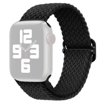 Apple Watch Ultra 2 Ultra 49mm / 9 8 7 45mm / 6 5 4 SE (2023) SE (2022) SE 44mm / 3 2 1 42mm hihna Nylon punottu kellonauha - Musta