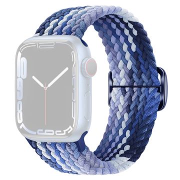 Apple Watch Ultra 2 Ultra 49mm / 9 8 7 45mm / 6 5 4 SE (2023) SE (2022) SE 44mm / 3 2 1 42mm hihna Nylon punottu kellonauha - Mustikka