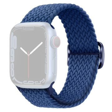 Apple Watch Ultra 2 Ultra 49mm / 9 8 7 45mm / 6 5 4 SE (2023) SE (2022) SE 44mm / 3 2 1 42mm hihna Nylon punottu kellonauha - Merensininen