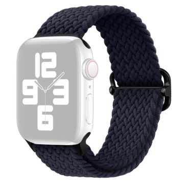 Apple Watch Ultra 2 Ultra 49mm / 9 8 7 45mm / 6 5 4 SE (2023) SE (2022) SE 44mm / 3 2 1 42mm hihna Nylon punottu kellonauha - Charcoal