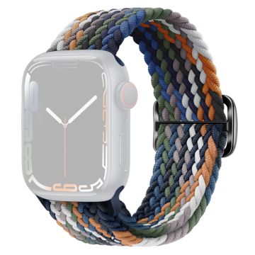 Apple Watch Ultra 2 Ultra 49mm / 9 8 7 45mm / 6 5 4 SE (2023) SE (2022) SE 44mm / 3 2 1 42mm hihna Nylon punottu kellonauha - Denim Monivärinen