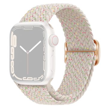 Apple Watch Ultra 2 Ultra 49mm / 9 8 7 45mm / 6 5 4 SE (2023) SE (2022) SE 44mm / 3 2 1 42mm hihna Nylon punottu kellonauha - Starlight Väri Pisteitä