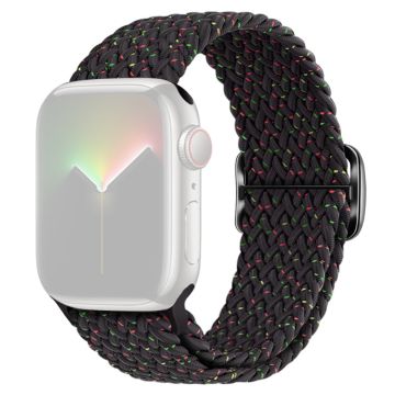 Apple Watch Ultra 2 Ultra 49mm / 9 8 7 45mm / 6 5 4 SE (2023) SE (2022) SE 44mm / 3 2 1 42mm hihna Nylon punottu kellonauha - Starlight Musta