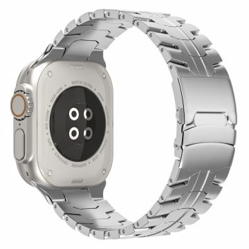 Apple Watch Ultra 2 Ultra 49mm / Series 9 8 7 45mm / 6 5 4 SE (2022) SE (2023) SE 44mm / 3 2 1 42mm Titaaniteräsranneke - Hopea