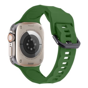 Apple Watch Ultra 2 Ultra 49mm / 9 8 7 45mm / 6 5 4 SE (2022) SE (2023) SE 44mm / 3 2 1 42mm Silikoninen kellohihna - Keskiyön Vihreä