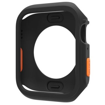 Apple Watch Series 4 / 5 / 6 / SE / SE (2022) 44mm / 7 / 8 / 9 45mm pudotussuoja Joustava Watch Frame Case - Musta