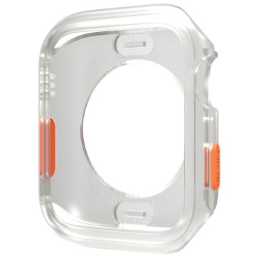 Apple Watch Series 4 / 5 / 6 / SE / SE (2022) 44mm / 7 / 8 / 9 45mm pudotussuoja Joustava Watch Frame Case - Läpinäkyvä