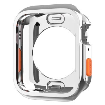 Apple Watch Series 4 / 5 / 6 / SE / SE (2022) 44mm / 7 / 8 / 9 45mm pudotussuoja Joustava Watch Frame Case - Hopea