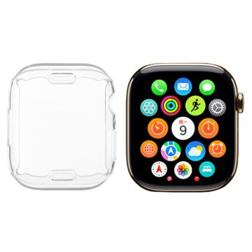 Apple Watch SE (2023) / SE (2022) / SE / Series 6 / 5 / 4 44mm Watch Case Full Coverage TPU Suojakuori - Läpinäkyvä Valkoinen