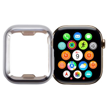 Apple Watch SE (2023) / SE (2022) / SE / Series 6 / 5 / 4 44mm Watch Case Galvanointi Full Coverage TPU Suojakuori - Hopea