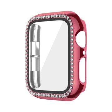 Apple Watch Series 6 / 5 / 4 / SE (2022) / SE (2023) / SE 44mm Galvanointi Watch Case Iskunkestävä kansi karkaistulla lasikalvolla - Ruusu Vaaleanpunainen