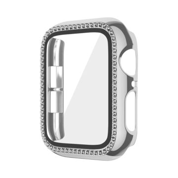 Apple Watch Series 6 / 5 / 4 / SE (2022) / SE (2023) / SE 44mm Galvanointi Watch Case Iskunkestävä kansi karkaistulla lasikalvolla - Hopea