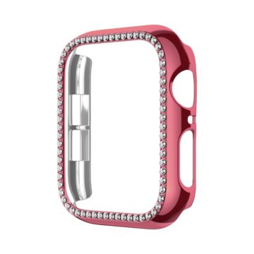 Apple Watch Series 6 / 5 / 4 / SE (2022) / SE (2023) / SE 44mm Kova iskunkestävä kellon kehys Case strassilla - Ruusu Vaaleanpunainen