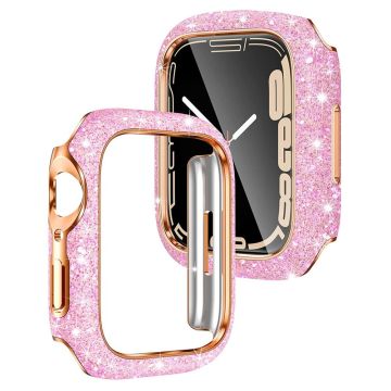 Apple Watch Series 6 / 5 / 4 / SE / SE (2022) 44mm Watch Case kolhunkestävä suojakehys kiiltävä Crystal Decor - Pinkki