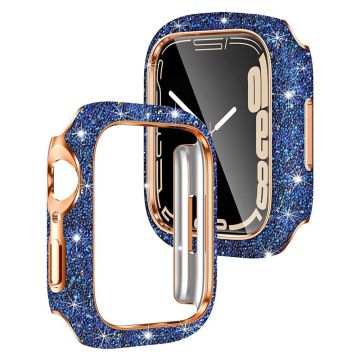 Apple Watch Series 6 / 5 / 4 / SE / SE (2022) 44mm Watch Case kolhunkestävä suojakehys kiiltävä Crystal Decor - Sininen