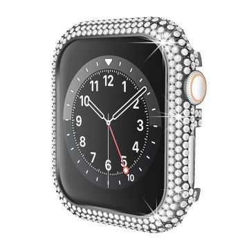 Apple Watch Series 6 / 5 / 4 / SE / SE (2022) 44Mm katsella asia Full Rhinestone metalliseos suojaava kehys - Musta