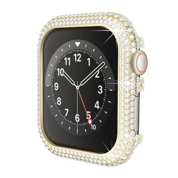 Apple Watch Series 6 / 5 / 4 / SE / SE (2022) 44Mm katsella asia Full Rhinestone metalliseos suojaava kehys - Kulta