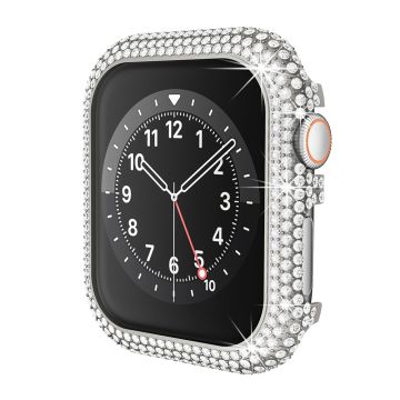 Apple Watch Series 6 / 5 / 4 / SE / SE (2022) 44Mm katsella asia Full Rhinestone metalliseos suojaava kehys - Starlight