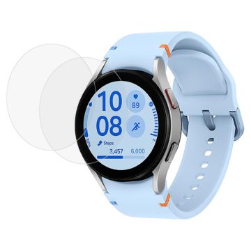 2-pack Samsung Galaxy Watch FE 40mm karkaistua lasia kellon näytönsuoja 2.5D kaari reuna