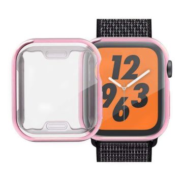 Apple Watch SE (2022) / SE / 6 / 5 / 4 44mm Pehmeä joustava asia Galvanointi Watch Case Cover näytönsuojalla - Pinkki