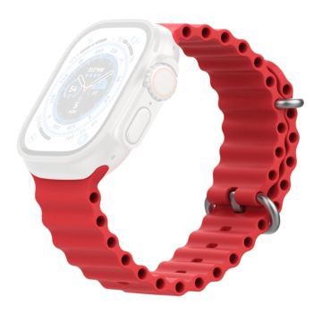 AHASTYLE WG102 Apple Watch Series 49mm - 45mm - 44mm - 42mm kellohihna - Punainen