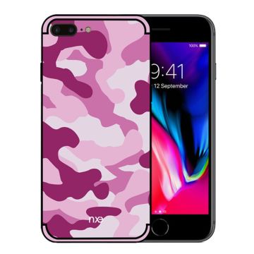 NXE iPhone 7 Plus ja 8 Plus maastokuvioinen suojakuori - Pinkki